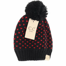 Load image into Gallery viewer, Kids Heart Knit Pom Beanie for Children