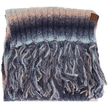 Load image into Gallery viewer, Ombre Knit Scarf with Fringe
