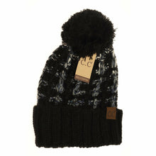 Load image into Gallery viewer, C.C Ombre Double Slipstitch Pom Beanie