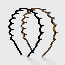 Load image into Gallery viewer, Zig Zag Headband 2pc - Black & Tort