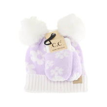 Load image into Gallery viewer, BABY Daisy C.C Pom Pom Beanie and Glove Set