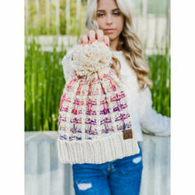 Load image into Gallery viewer, C.C Ombre Double Slipstitch Pom Beanie