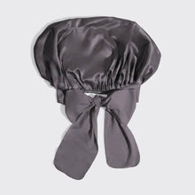 Load image into Gallery viewer, Adjustable Oversized Satin Bonnet- Charcoal