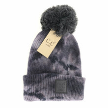 Load image into Gallery viewer, Kids' Tie Dye Pom C.C Beanie
