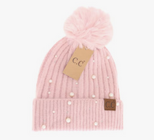 Load image into Gallery viewer, CC. Pearl Pom Pom Beanie
