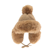 Load image into Gallery viewer, Thick Knitted Trapper Pom C.C Beanie
