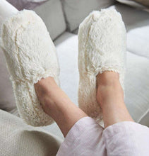 Load image into Gallery viewer, Warmies Cream Slippers