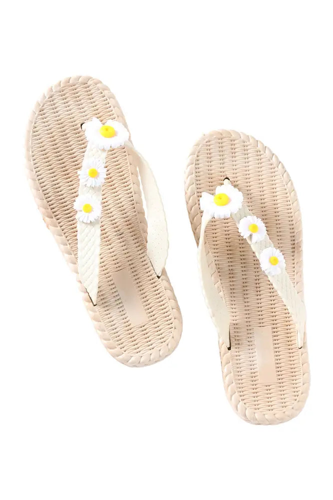 White Daisy Flip Flops â salon products.com