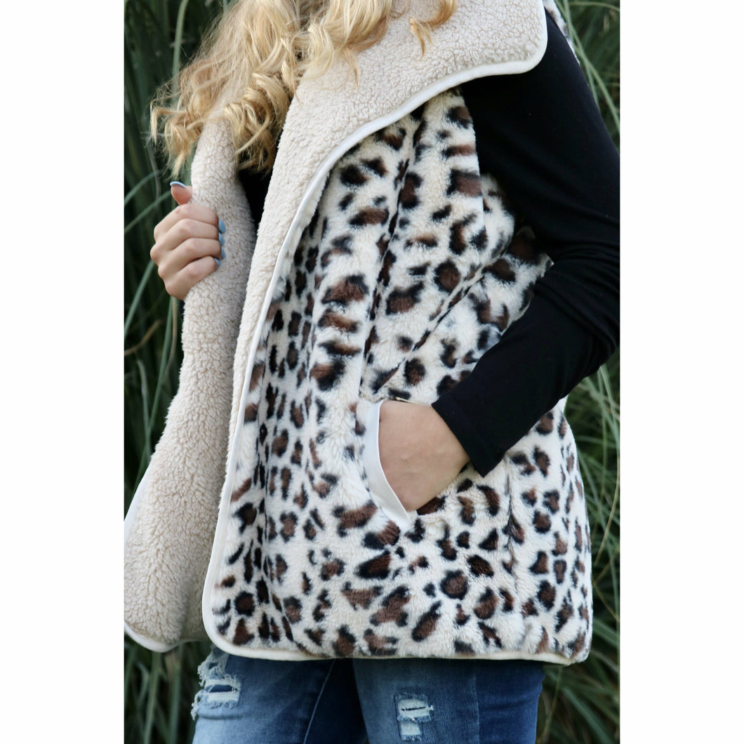 C.C Reversible Leopard Print Vest
