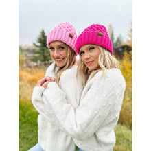 Load image into Gallery viewer, Lattice Knit Cuff C.C Beanie

