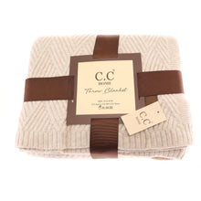 Load image into Gallery viewer, Heathered Knit C.C Throw Blanket
