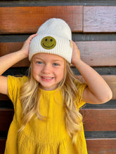 Load image into Gallery viewer, KIDS C.C Rhinestone Smiley Face Cuff Beanie
