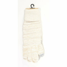 Load image into Gallery viewer, Metallic Cable Knit CC Gloves
