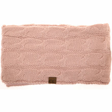 Load image into Gallery viewer, Fuzzy Lined Solid Cable Knit CC Infinity Scarf
