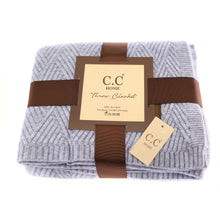 Load image into Gallery viewer, Heathered Knit C.C Throw Blanket

