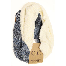 Load image into Gallery viewer, Popcorn Heathered Sherpa Lined Knit Scarf
