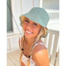 Load image into Gallery viewer, Diamond Lace Knitted Reversible C.C Cloche Bucket Hat
