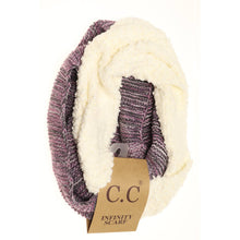 Load image into Gallery viewer, Popcorn Heathered Sherpa Lined Knit Scarf
