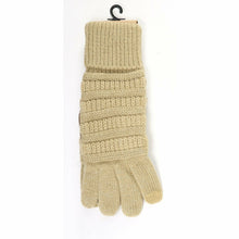 Load image into Gallery viewer, Metallic Cable Knit CC Gloves
