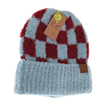Load image into Gallery viewer, Boucle Checkered Patterned C.C Beanie
