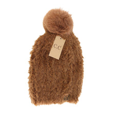 Load image into Gallery viewer, Allover Faux Fur Pom C.C Beanie HTE0004
