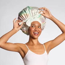 Load image into Gallery viewer, Adjustable Oversized Satin Bonnet- Aura

