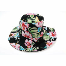 Load image into Gallery viewer, Floral Reversible Ponytail Bucket Hat
