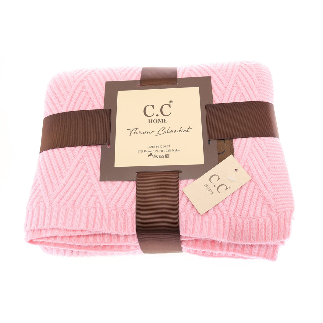 Heathered Knit C.C Throw Blanket