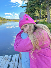 Load image into Gallery viewer, C.C Flower Pattern Pom Beanie
