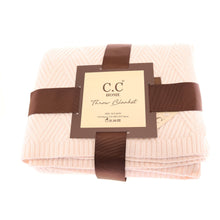 Load image into Gallery viewer, Heathered Knit C.C Throw Blanket
