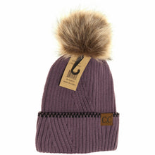 Load image into Gallery viewer, Ribbed Knit Beanie with Accented Cuff
