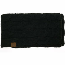 Load image into Gallery viewer, Fuzzy Lined Solid Cable Knit CC Infinity Scarf
