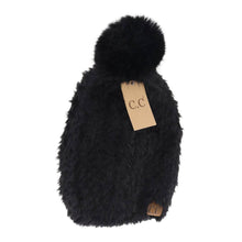 Load image into Gallery viewer, Allover Faux Fur Pom C.C Beanie HTE0004
