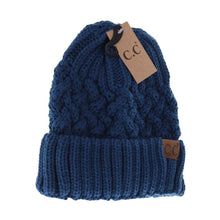 Load image into Gallery viewer, Lattice Knit Cuff C.C Beanie

