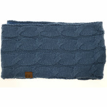 Load image into Gallery viewer, Fuzzy Lined Solid Cable Knit CC Infinity Scarf
