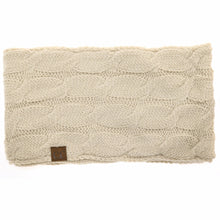 Load image into Gallery viewer, Fuzzy Lined Solid Cable Knit CC Infinity Scarf

