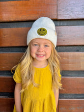 Load image into Gallery viewer, KIDS C.C Rhinestone Smiley Face Cuff Beanie
