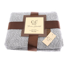 Load image into Gallery viewer, Heathered Knit C.C Throw Blanket

