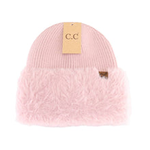 Load image into Gallery viewer, Faux Fur Cuff C.C Beanie HTE0105
