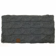 Load image into Gallery viewer, Fuzzy Lined Solid Cable Knit CC Infinity Scarf
