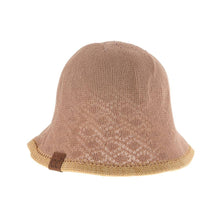 Load image into Gallery viewer, Diamond Lace Knitted Reversible C.C Cloche Bucket Hat
