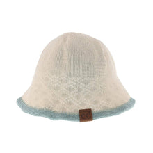 Load image into Gallery viewer, Diamond Lace Knitted Reversible C.C Cloche Bucket Hat
