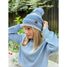 Load image into Gallery viewer, Multicolored Ombre Fur Pom C.C Beanie
