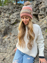 Load image into Gallery viewer, Space Dye Faux Fur Pom C.C Beanie
