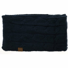 Load image into Gallery viewer, Fuzzy Lined Solid Cable Knit CC Infinity Scarf
