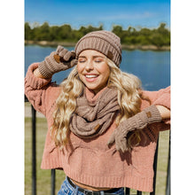 Load image into Gallery viewer, Solid Cable Knit CC Infinity Scarf
