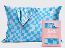 Load image into Gallery viewer, Barbie x Kitsch Satin Pillowcase Blue
