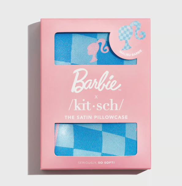 Barbie x Kitsch Satin Pillowcase Blue