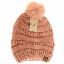 Load image into Gallery viewer, Super Soft Matching Fur Pom C.C Beanie
