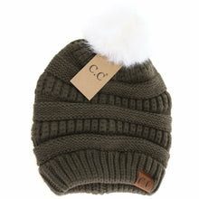 Load image into Gallery viewer, Super Soft Matching Fur Pom C.C Beanie
